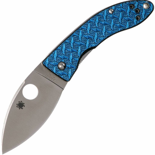 Складной нож Spyderco Lil' Lum Blue Nishijin - 205GFBLP фото 6