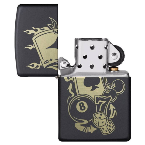 499 ZIPPO Зажигалка ZIPPO Gambling Design с покрытием Black Matte фото 5