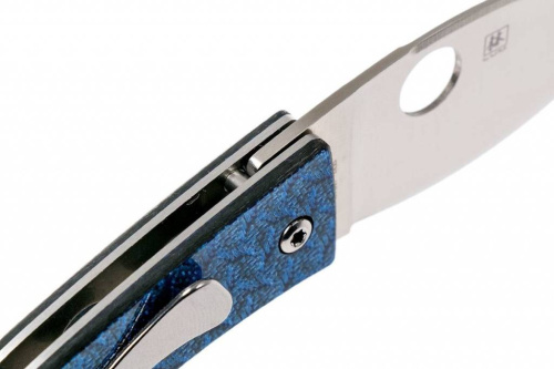 Складной нож Spyderco Lil' Lum Blue Nishijin - 205GFBLP фото 16