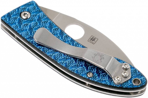 Складной нож Spyderco Lil' Lum Blue Nishijin - 205GFBLP фото 15